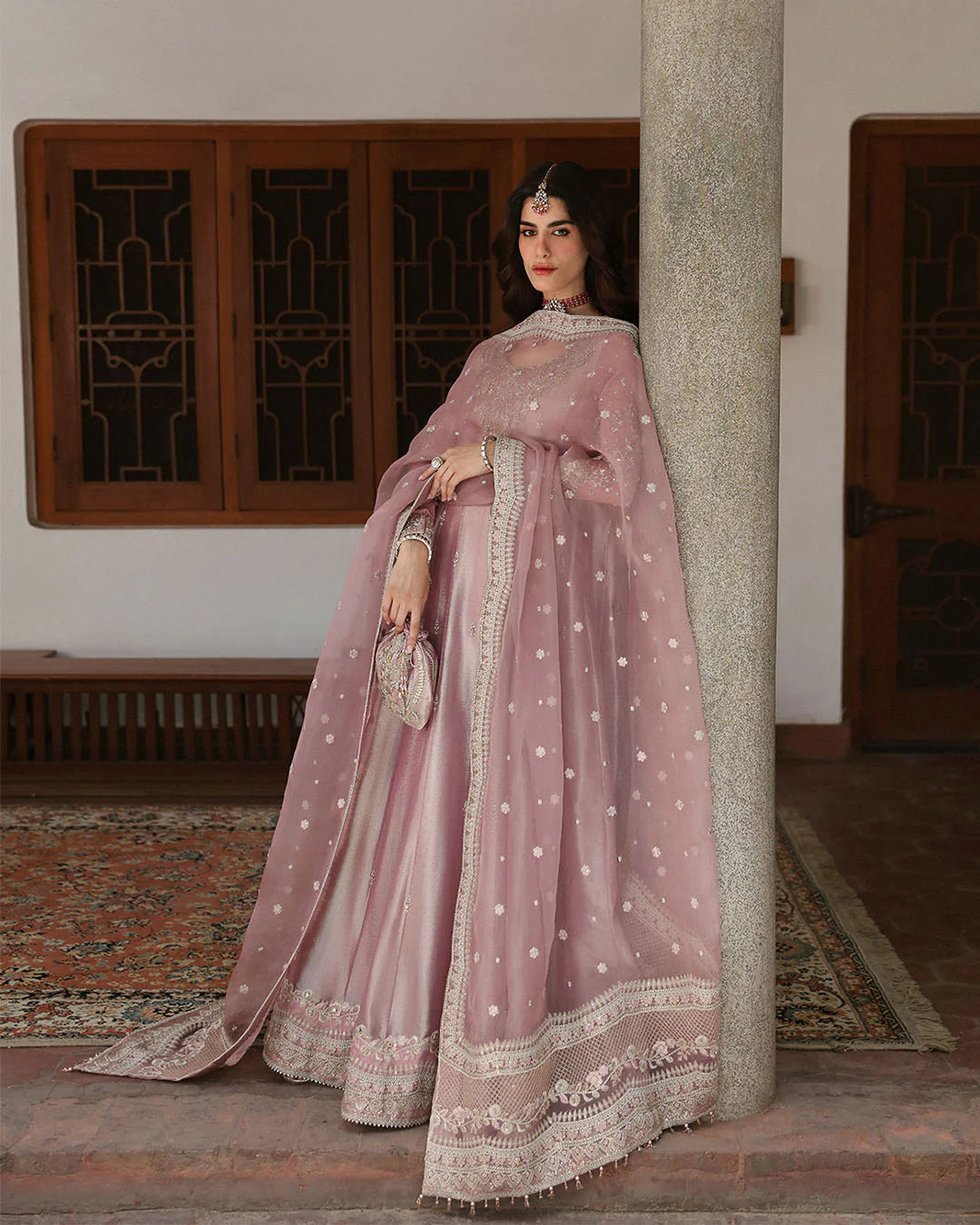 halina-seashell-pink-tissue-pishwas-and-embroidered-organza-dupatta-leaning-front-view-ayra
