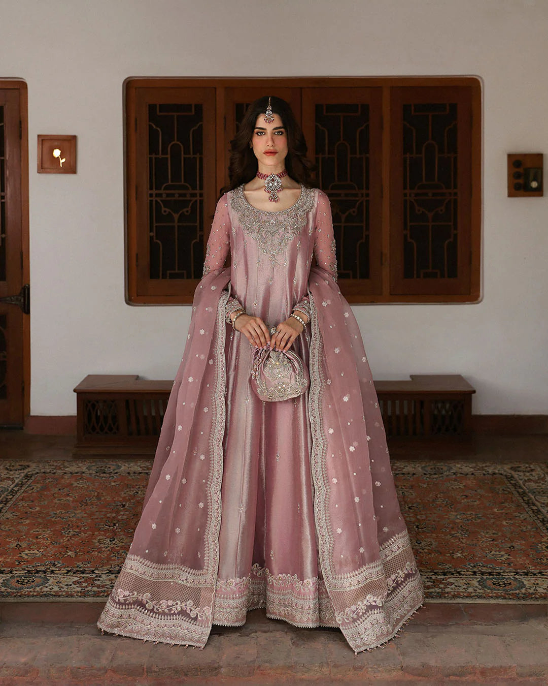 halina-luxury-semi-formal-hand-embellished-tissue-pishwas-with-matching-pouch-front-view-ayra