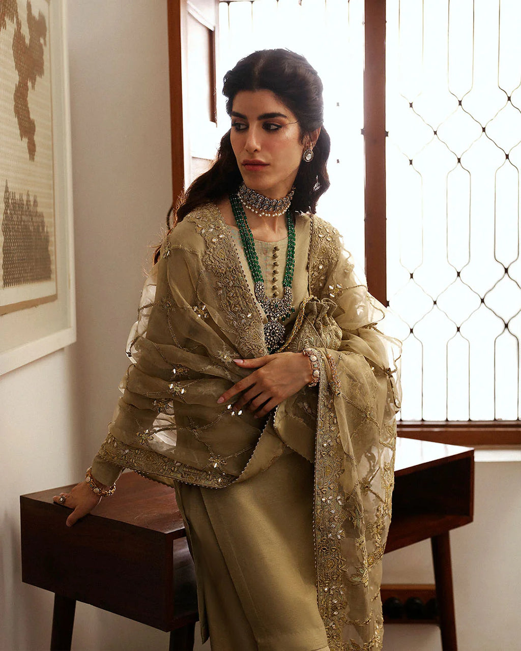 nainsi-luxury-formal-embroidered-organza-dupatta-and-raw-silk-shirt-leaning-portrait-ayra