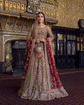 ghina-gold-hand-embellished-chiffon-lehenga-choli-with-contrasting-crimson-shawl-ayra