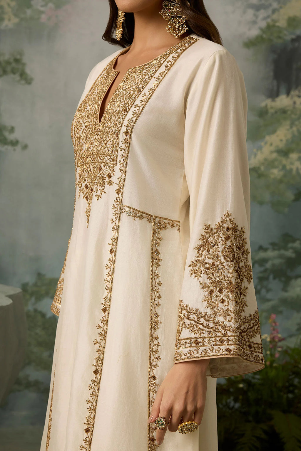 soraya-intricate-gold-hand-woven-legacy-embroidery-on-bell-sleeve-cuffs-ayra
