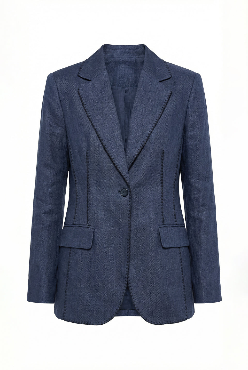 Blue blazer on a white background