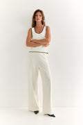 AXIS | The Milk & Noir Striped Knit Trousers - AYRA