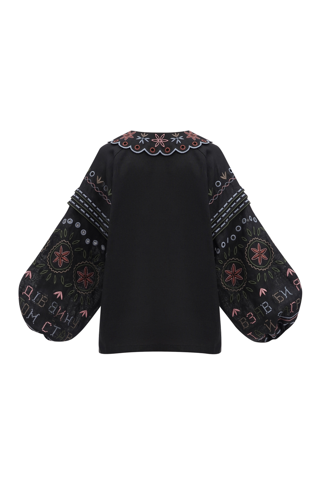 Beautiful women wearing Embroidered Women black Shirt