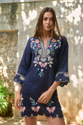 nur-bohemian-split-v-neckline-linen-shift-dress-with-scalloped-hemline-ayra