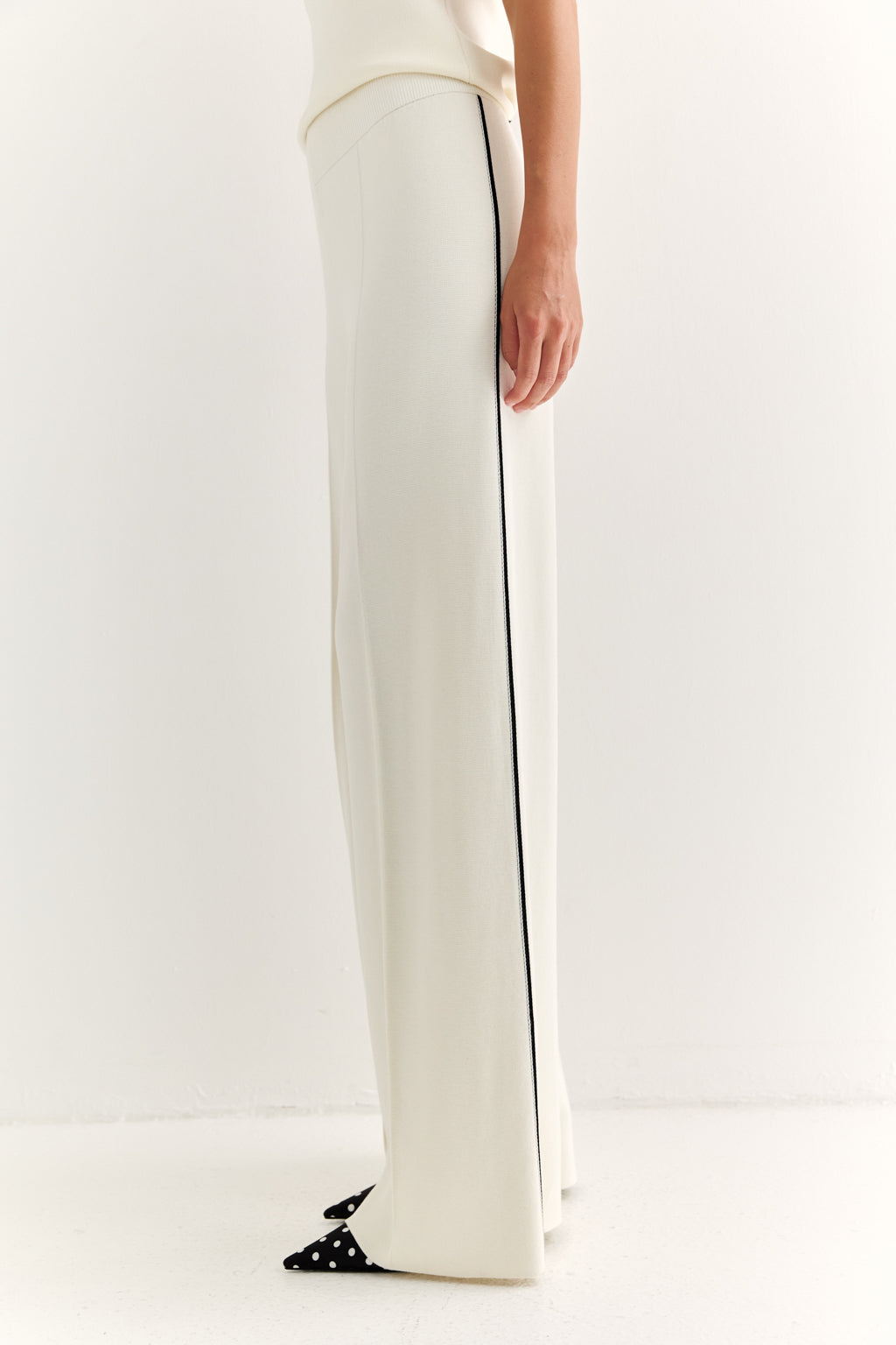 AXIS | The Milk & Noir Striped Knit Trousers